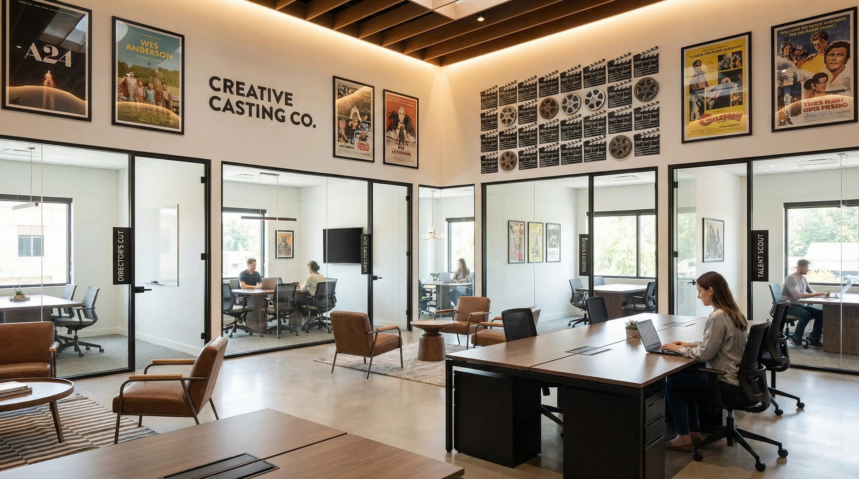 美女网站公司办公环境展示 - 现代化影视人才服务中心