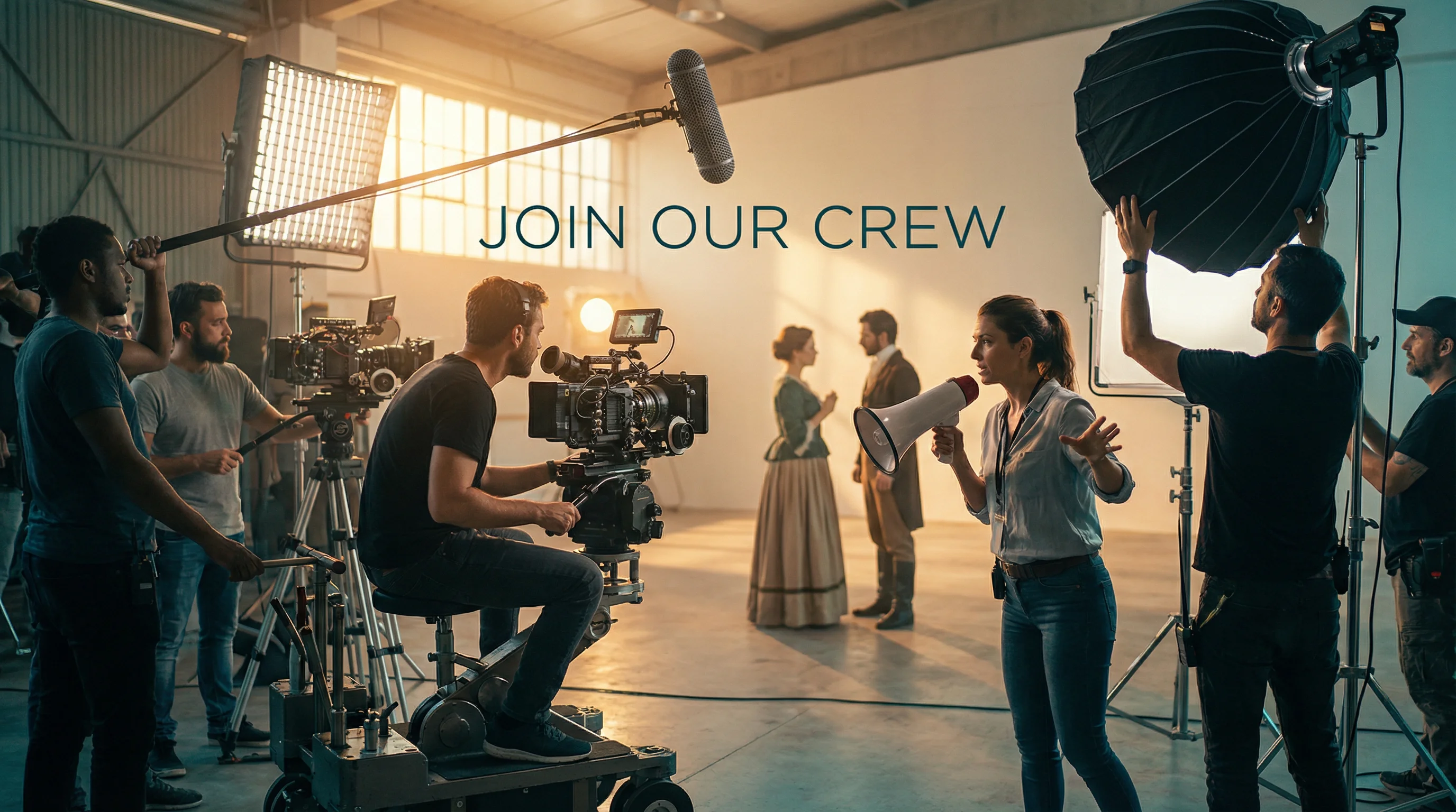 美女网站影视剧组招聘平台首页横幅 - 专业影视人才招聘服务